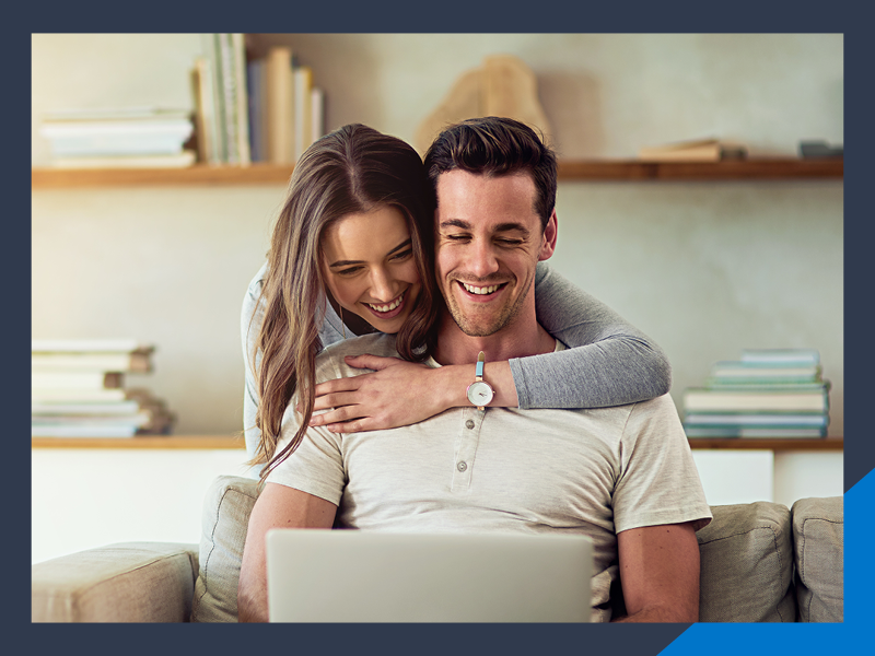 couple looking at computer